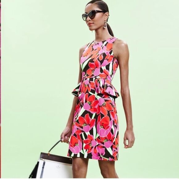 NEW Kate Spade Rio De Janeiro Tropical Print shift mini dress 2 - Picture 1 of 13